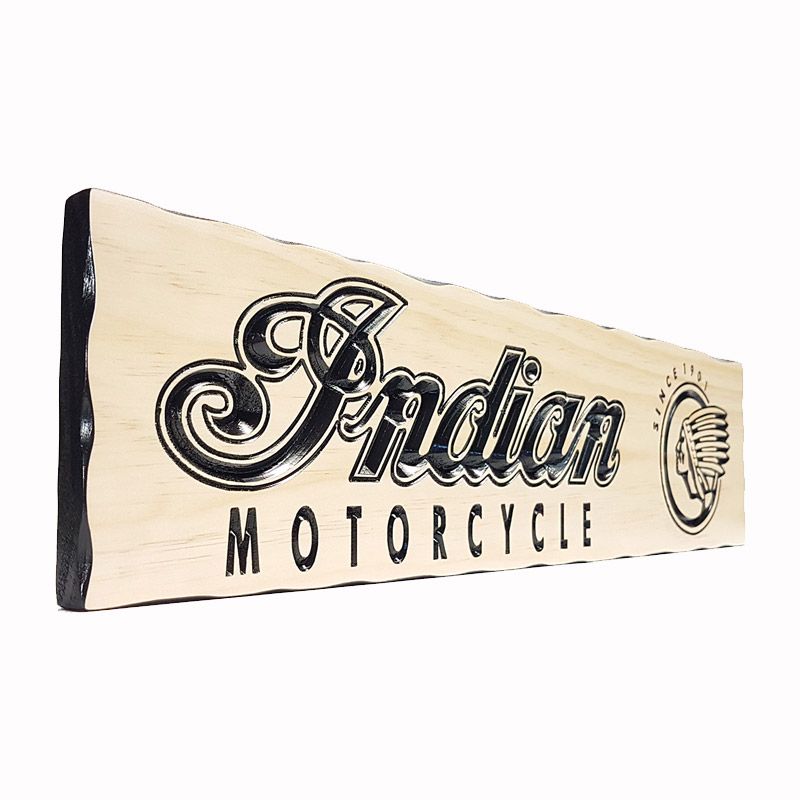 Indian Motorcycle side - Timber Sign