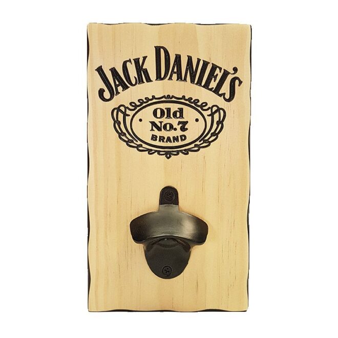 Jack Daniels Combo Pack Bottle Opener + Rubber Bar Mat Runner PVC