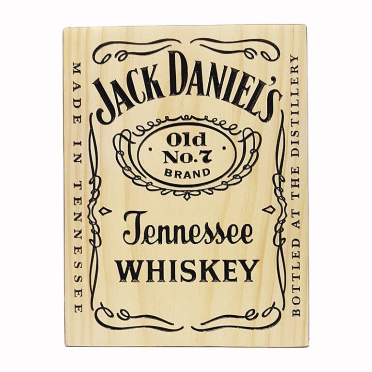 Jack Daniels 2 Combo Pack - Timber Sign + Rubber Bar Mat Runner PVC