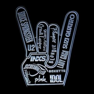 Music Rock On Band Hands 1 - RGB Acrylic LED Sign