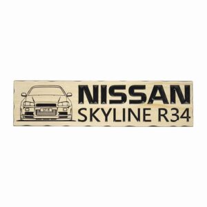 R34 Nissan Skyline - Timber Sign