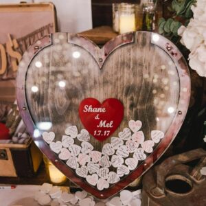 Personalised Wedding Guest Book Alternative - Heart Frame Drop Box