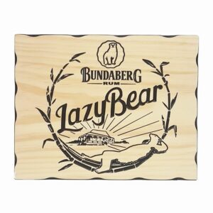 Bundaberg Bundy Rum Lazy Bear - Timber Sign