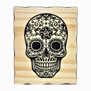 Day of The Dead Sugar Skulls 11  - Timber Sign