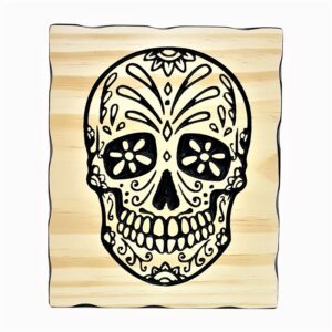 Day of The Dead Sugar Skulls 2  - Timber Sign
