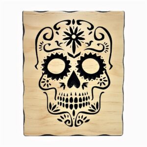 Day of The Dead Sugar Skulls 5  - Timber Sign