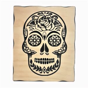 Day of The Dead Sugar Skulls 6  - Timber Sign