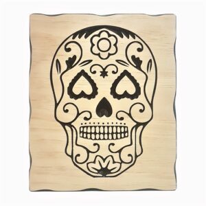 Day of The Dead Sugar Skulls  - Timber Sign