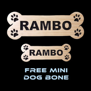 Personalised Dog Bones Large and Free Mini  - Timber Signs
