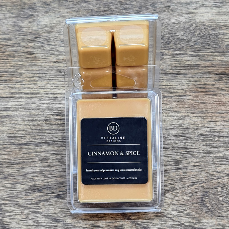 Cinnamon and Spice 100 Soy Wax Scented Melts Bettaline Designs