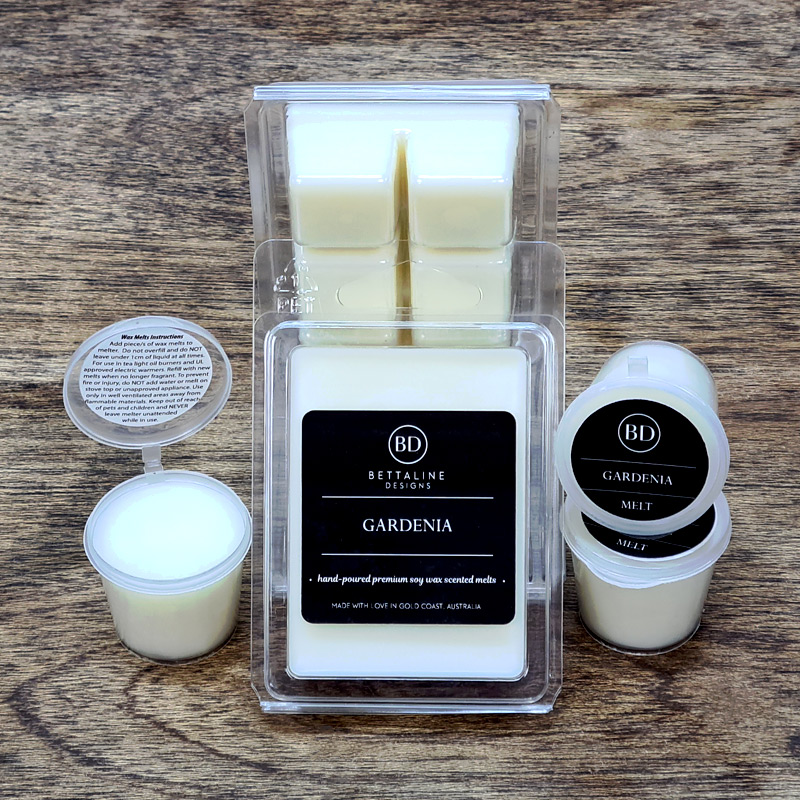 Gardenia 100 Soy Wax Scented Melts Bettaline Designs