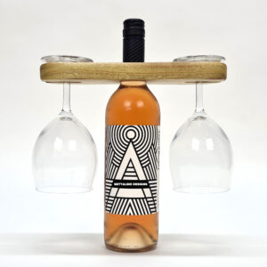 Personalised Camphor Laurel Wine Bottle Glass Holder