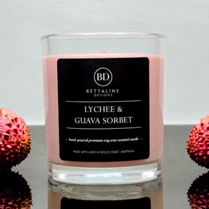 Lychee & Guava Sorbet  - 100% Soy Wax Scented Glass Candle