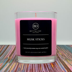 Musk Sticks  - 100% Soy Wax Scented Glass Candle